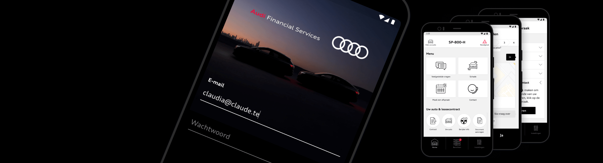 Audi website header