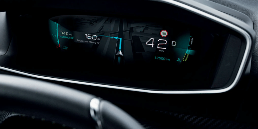 Futuristisch dashboard Peugeot 208