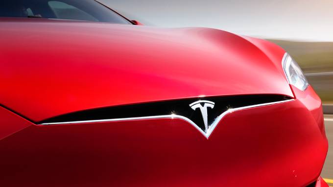 Tesla model s red grill